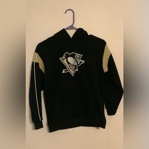 Penguins Hoodie shows size Large